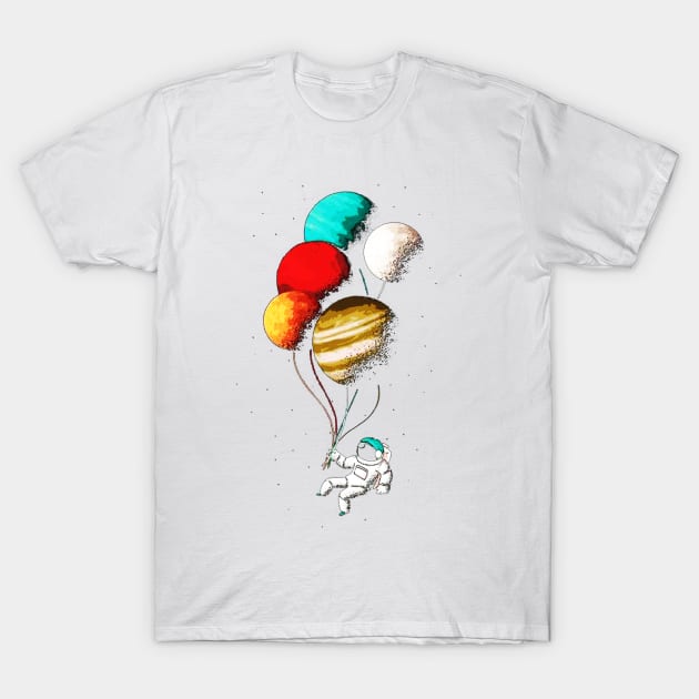 Astronaut balloons T-Shirt by bosssirapob63